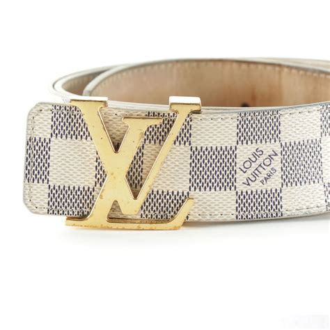 damier azur lv belt|louis vuitton damier belt authentic.